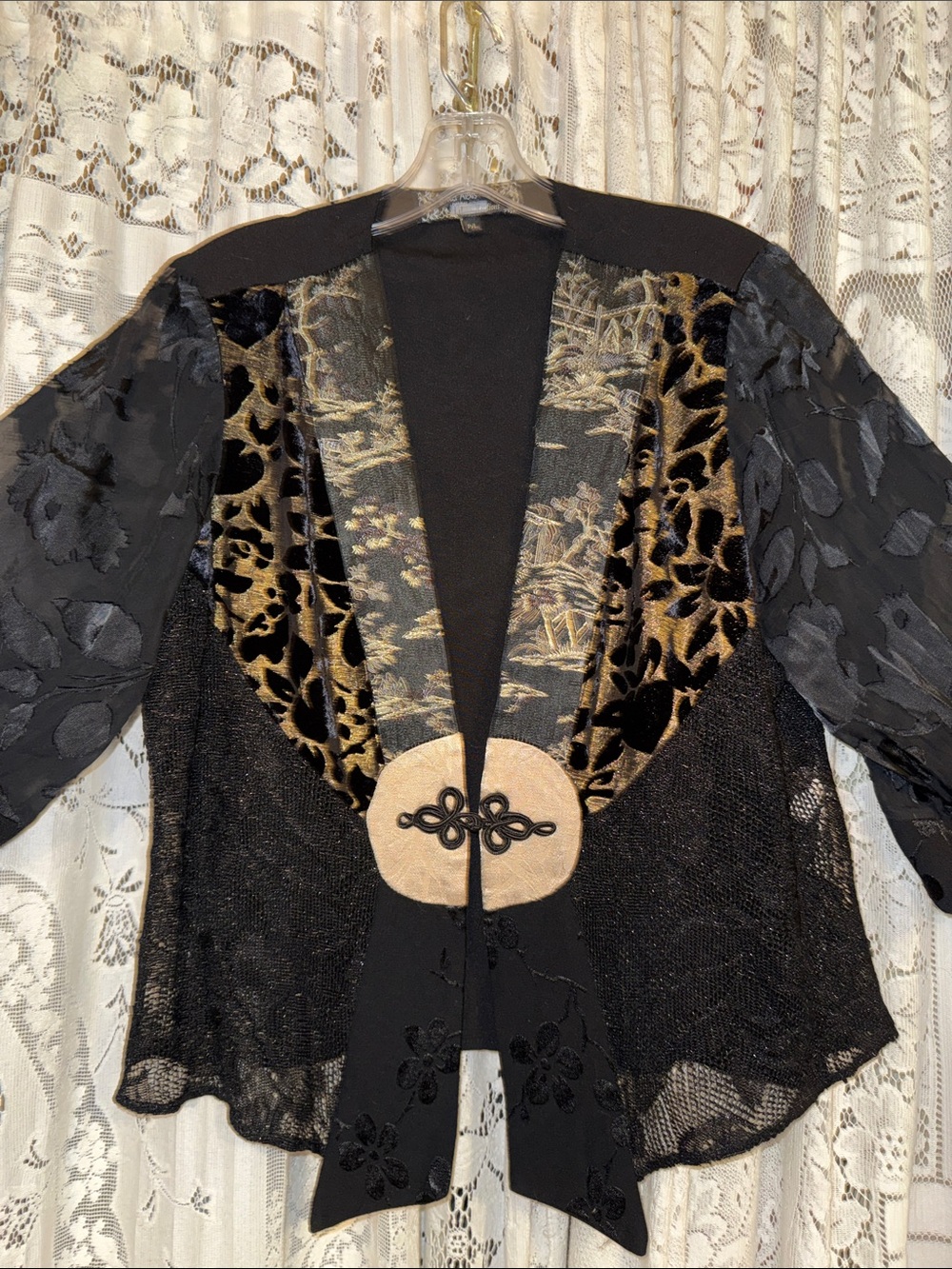 Vintage Spencer Alexis Asian inspired top